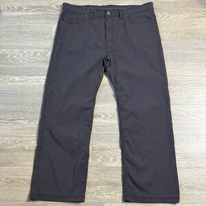 PrAna Brion Slim Fit Pants Mens 40x30 Stretch Gray Hiking Outdoor‎ Casual